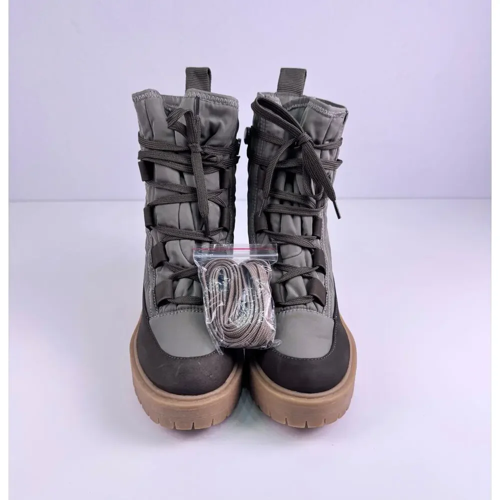 NWOT Dolce Vita Celida Lace Up Heeled Ankle Hiking Boots Lug Sole Size 7 - Picture 5 of 7